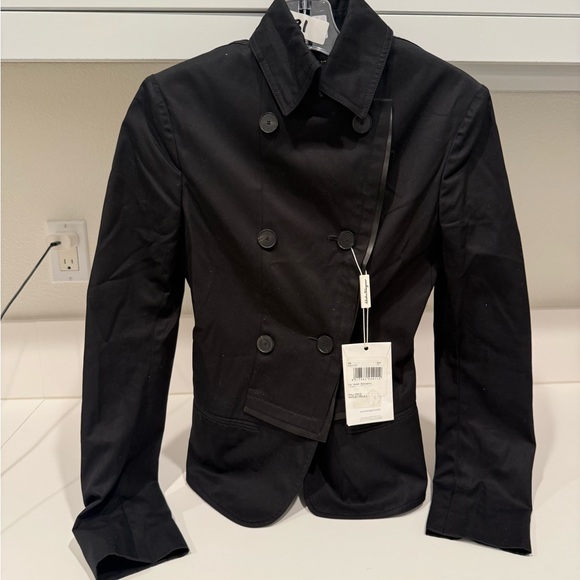 BNWT Salvatore Ferragamo Stylish Black Double-Breasted Jacket